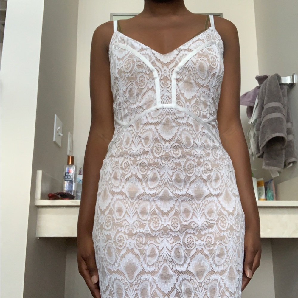 Guess White Lace Dress